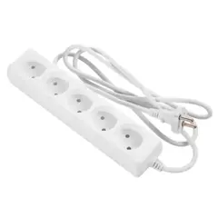 დენის დამაგრძელებელი 2E Power strip 2E, 5XCEE7/17, 2G*1.0мм, 1.5m, white  - Primestore.ge