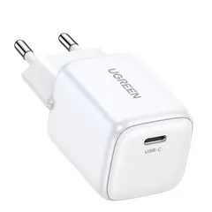 დამტენი UGREEN Charger Type-c CD319 (15326) Nexode, 30W, Single port, USB-C, White  - Primestore.ge