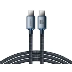 კაბელი Baseus Crystal Shine Series Fast Charging Data Cable Type-C to Type-C 100W 1.2m CAJY000601  - Primestore.ge