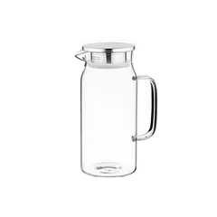 მინის დოქი თავსახურით ARDESTO Pitcher with lid, 1200 ml, borosilicate glass, s/s  - Primestore.ge