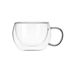 ლატეს ჭიქების ნაკრები ARDESTO Double wall borosilicate glass mug set Ardesto, 300 ml, 2 pcs  - Primestore.ge