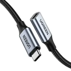 USB ადაპტერი UGREEN US372 (30205), Type-C To Type-C, 1m, Gray  - Primestore.ge