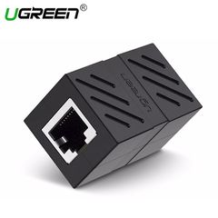 UGREEN NW114 (20390) RJ45 Cat7 / 6 / 5e Ethernet Adapter 8P8C Network Extender Extension Cable for Ethernet Female Cable (Black)