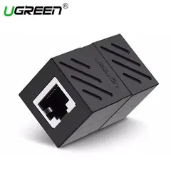 ქსელის კაბელის გადასაბმელი UGREEN NW114 (20390) RJ45 Cat7 / 6 / 5e Ethernet Adapter 8P8C Network Extender Extension Cable for Ethernet Female Cable (Black)  - Primestore.ge