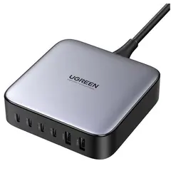 დამტენი UGREEN CD271 (40914), 200W, 4xUSB-C, Type-c, 2xUSB, Space Gray  - Primestore.ge