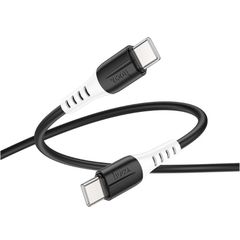 კაბელი Hoco X82 Type-C to Type-C 60W silicone charging data cable Black  - Primestore.ge