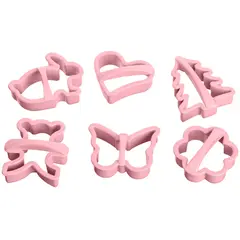 გამოსაცხობი ფორმა ARDESTO Elegance Biscuit Moulds 6 pcs, pink  - Primestore.ge