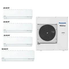 კონდიციონერი Panasonic CU-5E34PBD + CS-E9RKDW 3Pcs, CS-E18RKDW 1Pcs, Inverter, 150 - 160 კვმ2  - Primestore.ge