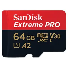 მეხსიერების ბარათი SanDisk 64GB Extreme Pro MicroSD/XC UHS-I Card Up to 200MB/s V30 SDSQXCU-064G-GN6MA  - Primestore.ge