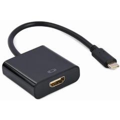 ადაპტერი Gembird A-CM-HDMIF-04 USB Type-C to HDMI adapter 4K/60Hz 15cm Black  - Primestore.ge