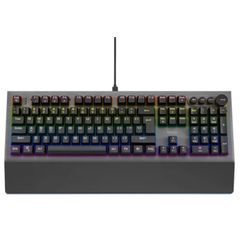 Keyboard NOXO CONQUEROR Mechanical Rainbow Backlit Gaming Keyboard BLUE Switch EN/RU Black