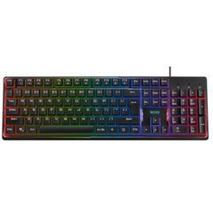 კლავიატურა NOXO FUSIONLIGHT Rainbow Backlit Gaming Keyboard EN/RU Black  - Primestore.ge