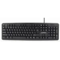 კლავიატურა Gembird KB-U-103-RU Standard keyboard USB RU layout black  - Primestore.ge