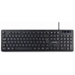 კლავიატურა Gembird KB-MCH-04-RU Multimedia keyboard RU-layout Black  - Primestore.ge