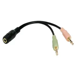ადაპტერი Logilink CA0020 Audio adapter 3.5 stereo 4p. female to 2 x 3.5 stereo male  - Primestore.ge