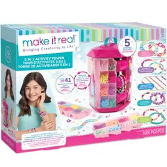 მძივების ნაკრები Make It Real 5 in 1 Activity Tower - (Carousel)  - Primestore.ge