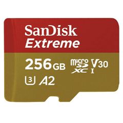 მეხსიერების ბარათი SanDisk 256GB Extreme MicroSDXC UHS-I Card Up to 190MB/s/C V30/4K/A2 SDSQXAV-256G-GN6MN  - Primestore.ge
