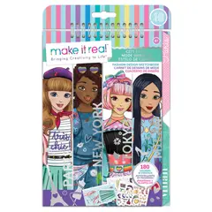 ნაკრები ესკიზების შესაქმნელად Make It Real Fashion Design Sketchbook: City Style  - Primestore.ge