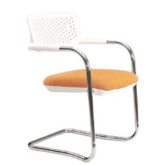 ვიზიტორის სავარძელი Furnee SF119, Visitor Chair, Silver/White  - Primestore.ge