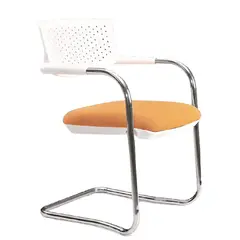 ვიზიტორის სავარძელი Furnee SF119, Visitor Chair, Silver/White  - Primestore.ge