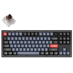 კლავიატურა Keychron V1 100 Key QMK Keychron K PRO Red Hot-Swap RGB Knob Frosted Black  - Primestore.ge