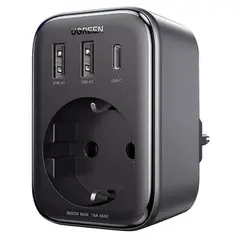 ადაპტერი UGREEN CD314 (90613), 30W, 1 Socket, USB-A, USB-C, Gray  - Primestore.ge