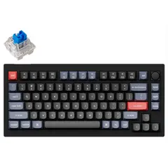 კლავიატურა Keychron V1 68 Key QMK Keychron K PRO Blue Hot-Swap RGB Knob Carbon Black  - Primestore.ge