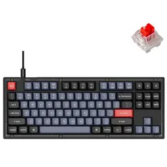კლავიატურა Keychron V1 100 Key QMK Keychron K PRO Red Hot-Swap RGB Frosted Black  - Primestore.ge
