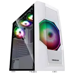 კომპიუტერის ქეისი 2E TURBO (G2057W) , MidT, 2xUSB2.0,1xUSB3.0, 1x200+3x120ARGB,TG (side panel),without PSU,whiteMidT  - Primestore.ge
