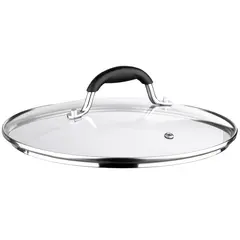 მინის თავსახური Ardesto Lid Black Mars 22cm, glass, stainless steel, silicone  - Primestore.ge