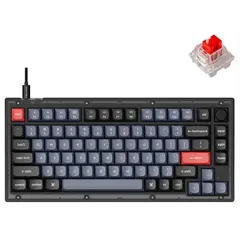 კლავიატურა Keychron V1 68 Key QMK Keychron K PRO Red Hot-Swap RGB Knob Frosted Black  - Primestore.ge