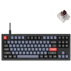 კლავიატურა Keychron V1 100 Key QMK Keychron K PRO Brown Hot-Swap RGB Frosted Black  - Primestore.ge