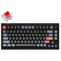 კლავიატურა Keychron V1 68 Key QMK Keychron K PRO Red Hot-Swap RGB Knob Carbon Black  - Primestore.ge