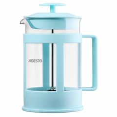 Teapot ARDESTO French press Fresh, 800 ml, tiffany blue, plastic, glass