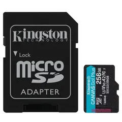 მეხსიერების ბარათი Kingston 256GB SDXC C10 UHS-I U3 R170/W90MB/s Canvas Go Plus  - Primestore.ge