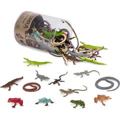 Toy set of the world of reptiles and amphibians Terra REPTILES IN TUBE