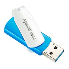 USB ფლეშ მეხსიერება Apacer  64GB USB 3.1 Type-A AH357 Blue/White  - Primestore.ge