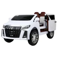 ბავშვის ელექტრო მანქანა TOYOTA ALPHARD LANGTON 601-W ტყავის სავარძლით  - Primestore.ge