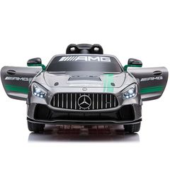 Children's electric car MERCEDESS AMG GT4-1918 with leather seat and rubber tires