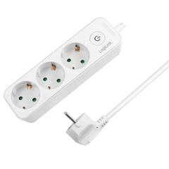Power extension Logilink LPS244 Socket Outlet 3-way + Switch 1.5m White