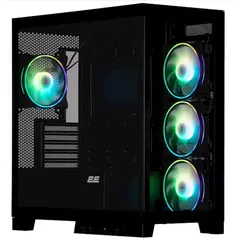 ქეისი 2E Gaming Computer case Fantom GK701B, without PSU, 2xUSB 3.0, 1xUSB Type-C, 4x120mm ARGB, controller with remote, TG Side/Front Panel, mATX, Black  - Primestore.ge