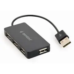 USB ჰაბი Gembird UHB-U2P4-04 4-port USB hub black  - Primestore.ge
