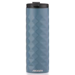 Thermos Ardesto Travel mug Bright City 400 ml, stainless steel, dark blue