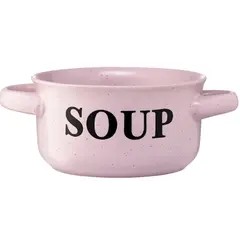 წვნიანის თასი Ardesto Bowl Alcor, 550 ml, pink, ceramics  - Primestore.ge