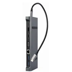 ადაპტერი Gembird A-CM-COMBO9-02 USB Type-C 9-in-1 multi-port adapter  - Primestore.ge