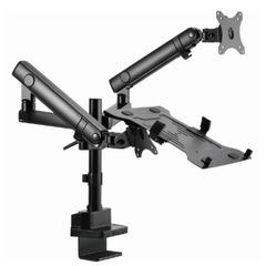 მონიტორის საკიდი Gembird MA-DA3-02 Desk mounted adjustable monitor arm with notebook tray (full-motion) 17"-32"  - Primestore.ge