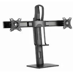 მონიტორის სადგამი Gembird MS-D2-01 Double monitor desk stand height adjustable 17"-27"  - Primestore.ge