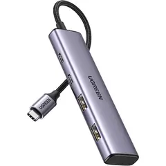 USB-C ჰაბი UGREEN CM473 (15395), Type-C, USB, Hub, Grey  - Primestore.ge