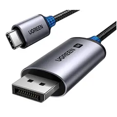 ვიდეო კაბელი UGREEN CM556 (25158), Type C to DisplayPort, 2m, Black/Grey  - Primestore.ge