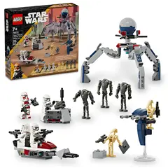 ლეგო LEGO Constructor STAR WARS TM CLONE TROOPER™ & BATTLE DROID™ BATTLE PA  - Primestore.ge